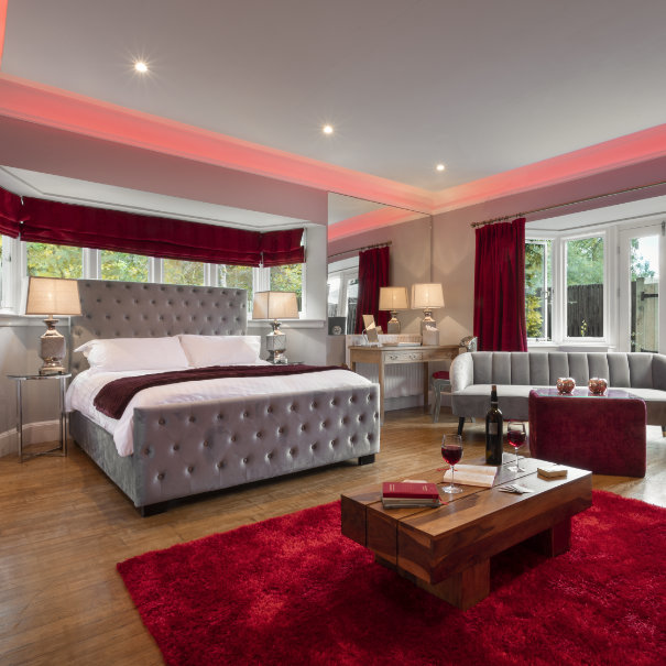 Red Rose Suite & Hot Tub, Aphrodites Boutique Spa Suites and hot tub spa breaks in Bowness on Windermere within the Lake District.
