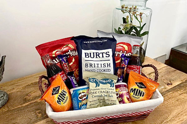 Snack Hamper, Luxury Bed and Breakfast in Bowness on Windermere, Windermere Spa Suites with Hot Tub